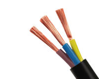 Câble d'alimentation flexible RVV H05VV-F 3 conducteurs en cuivre pur gainé PVC IP65 300/500V pour automobile, éclairage DIY, industrie et bâtiment