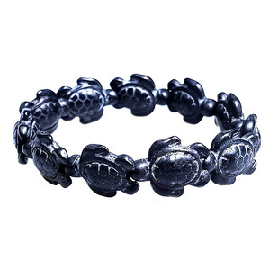 In rilievo in pietra Naturale <span class=keywords><strong>tartaruga</strong></span> braccialetto <span class=keywords><strong>tartaruga</strong></span> di mare di fascino occhio di Tigre turchese Lava delle donne del mens Elastica perline braccialetti - Product Image 3