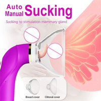 Vibrateur érotique pour femmes, stimulateur clitoridien et point G, simulateur de sexe oral lesbien avec simulateur oral pour mamelons, vibromasseur dildo