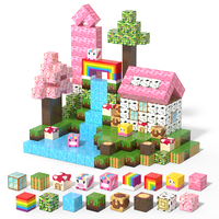 Vente flash - Blocs de construction magnétiques en plastique de 2 cm - Jouet de puzzle - Cubes de construction magnétiques en ensembles