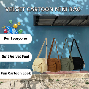 Nueva Mochila Escolar Unisex de Pana con Cremallera, de un Solo Hombro, Ligera, con Forro de Cuero Genuino, para Teléfono Móvil - Product Image 2