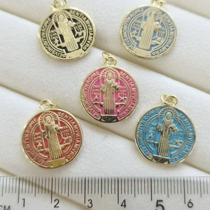 Pendentifs BD-L5757 <span class=keywords><strong>C</strong></span>œur Sacré et Colombe avec Cercle de Zirconium, Breloques Saintes et Anges pour Créateurs de Bijoux DIY et Cadeaux - Product Image 5