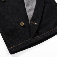 Pantalon court en jean tendance pour homme, coupe droite ample, style urbain unique, boutonné, longueur trois-quarts