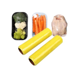 Venta caliente Fresh-Locking Embalaje de plástico blando 10 Mic 5kg Reserva de alimentos <span class=keywords><strong>Rap</strong></span> Transparente 1400m Jumbo Roll Pvc Cling Film - Product Image 4