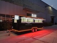 Etodevice Bar à café en plein air, cuisine mobile, remorque de restauration entièrement équipée, camion de restauration rapide pour hot-dogs, tacos, pizzas avec cuisine complète