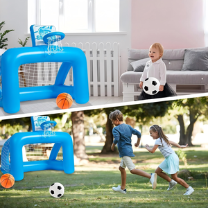 Ensemble de jeu 2-en-1 gonflable : But de football et panier de basket pour une utilisation multi-usage - Product Image 6