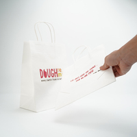 Sacs en papier kraft avec impression de logo personnalisé pour la livraison de plats à emporter des restaurants