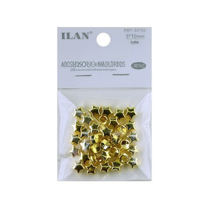 Perline Ilan Star 5x10mm placcate in oro per la creazione di gioielli artigianali - Product Image 2