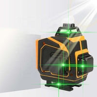 Niveau laser 4D à 12/16 lignes, faisceau vert, lignes horizontales et verticales, auto-nivelant, alignement des lignes croisées avec télécommande