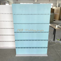 BK-118 Nuevo Soporte de Exhibición para Bodas, Decoración de Pared de PVC Acrílico, Fondo en Forma de Arco Blanco, Artículos para Fiestas y Eventos