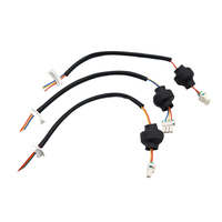 Harnes kabel kustom pabrik OEM Molex 2 3 4 5 6 7 8 9 Pin harnes kawat perakitan pelindung cincin magnetik