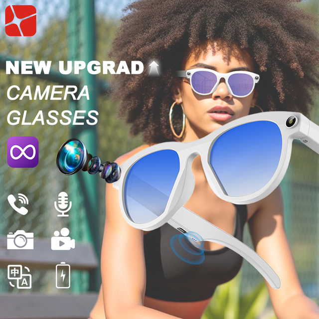 Ai Vision Smart Glasses 800W Pixels Camera Video Recording Glasses Wifi6 Multi-Language Translator for Us Uk Market