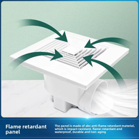 Ventilateur d'extraction de plafond intégré 8/10/12 pouces 300x300mm pour cuisine et salle de bain domestiques, montage mural, 50 dB