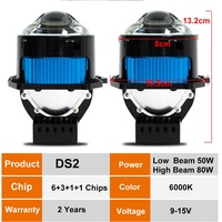 Phares LED haute puissance 160W/paire, lentilles 30000lm 6000K 3,0 pouces, lentilles de projecteur Bi LED, lumière LED laser pour accessoires de voiture 2025