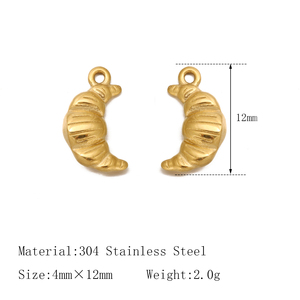 18K placcato <span class=keywords><strong>oro</strong></span> placcato aereo da donna corpo ciliegia stivali da Cowboy occidentale ciondoli in acciaio inox Mini charm fai da te creazione di gioielli - Product Image 6