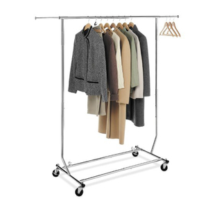 <strong>Clothes</strong> Display Racks with Wheels Gold Movable Garment Clothing Display Stands Boutique Hanging <strong>Clothes</strong> <strong>Shelf</strong> - Product Image 1