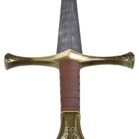 Replika Pedang Anduril Raja Elessar Strider Aragorn 117cm Lord of the Rings, Bilah 440ss Tidak Tajam, Terukir, untuk Cosplay