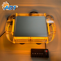 Barre lumineuse LED 3D jaune et blanche ADT, clignotante, double face, pour toit, avertissement d'urgence, lumière de signalisation