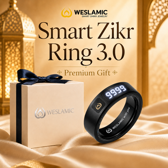 WESLAMIC ITasbih Peace 1 Premium Tasbih Counter Ring with Customizable Vibration Alerts Daily Worship Goal Tracker APP