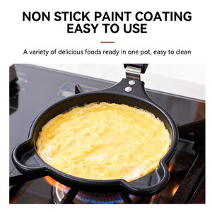 แม่พิมพ์ทำอาหารเช้า DIY ทันสมัย กระทะทำอาหารแบบไม่ติดกระทะ รูปหมี กบ หน้ายิ้ม สำหรับทำไข่เจียว กระทะโลหะขนาดเล็กแบบแบน ไร้ควัน - Product Image 3