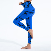 Leggings de Yoga Sin Costuras con Tie Dye Personalizado, Cintura Alta, Efecto Levanta Glúteos, Alta Elasticidad, Pantalones Deportivos para Correr