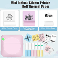 Mini imprimante thermique pour papier thermique et impression photo d'étiquettes autocollantes avec téléphones IOS et Android Imprimante 57mm en stock