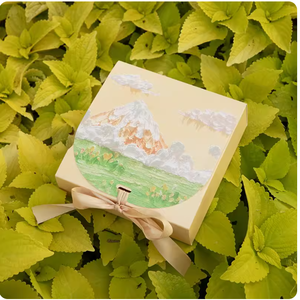 Caja de Regalo para Maquillaje con Diseño de Pintura al Óleo de Paisajes de la Serie High Beauty Day, con Cinta para Atar - Product Image 3