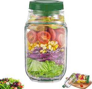 Pot à salade en plastique à couches verticales en gros, pot à salade intégré, bocal de stockage de salade, bouteille de stockage pour la conservation de la fraîcheur - Product Image 1