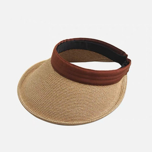 Sombrero <span class=keywords><strong>de</strong></span> <span class=keywords><strong>Paja</strong></span> <span class=keywords><strong>de</strong></span> Moda Primavera-Verano, Visera Casual para Viajes al Aire Libre, Playa y Protección Solar para Mujer - Product Image 3