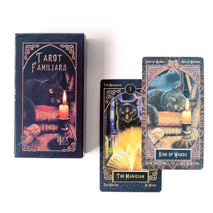 Bán buôn sang trọng lá vàng Tarot thẻ với sách hướng dẫn tùy chỉnh in Tây Ban Nha Rider cho waite thiết kế cho gia đình sử dụng - Product Image 2