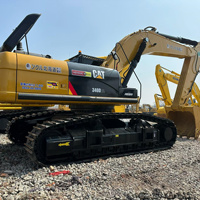 Excavadora de cadenas usada original japonesa CAT 340D2L de 40 toneladas, excavadora Caterpillar de segunda mano con pocas horas de uso para minería
