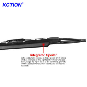 Essuie-glaces universels Kction Auto Parts, nouveau design, cadre métallique, caoutchouc naturel, fixation en U, verrouillage supérieur, pour 99 % des véhicules, essuie-glaces en acier - Product Image 3