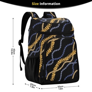 Nouveauté : Sac isotherme pour pique-nique et barbecue en nylon avec motif floral hawaïen Puakenikeni, sac à dos Aloha pour aliments - Product Image 2
