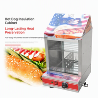 Vitrine chauffante électrique professionnelle à température constante pour hot-dogs, vitrine rectangulaire chauffante pour aliments, chauffe-pâtisserie, chauffe-tartes aux œufs