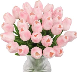 Tulipanes Artificiales, Tallos Falsos, Tacto Real, Alta Simulación, Ecológicos, Hechos a Mano, Flores Festivas de Larga Duración para Bodas y Navidad - Product Image 1