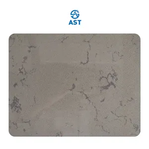 AST OEM/ODM Cuarzo polished losa grey Aritificial Stone Marble 4008BIANCO GREY 20mm high hardness Quartz slabs