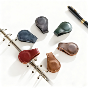 PU Leather Eco-Friendly Embossed Magnetic Bookmark Double Sided Custom Logo Classic Design for Readers Gift Idea