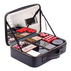 Free Sample Polyester Travel Cosmetic Organizer Brush <b>Holder</b> Waterproof <b>Makeup</b> with compartments Artist Storage Box <b>Makeup</b> Bags - Product Image 1