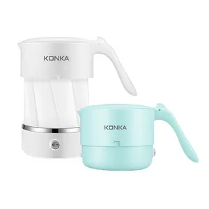 Konka — Mini bouilloire électrique pliable en Silicone, bouilloire Portable à eau chaude, pour voyage, 2022