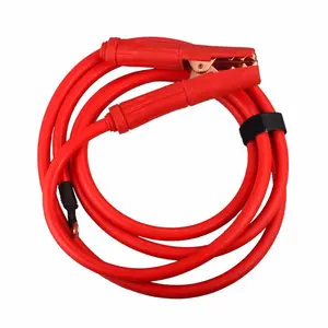 a pair of black and red power clamp clip cable for voltage stabilizer
