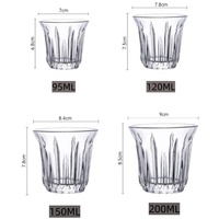 Tasse à café vintage en verre transparent, mug à espresso et latte résistant à la chaleur, compatible micro-ondes, style minimaliste, verre à eau pour la maison