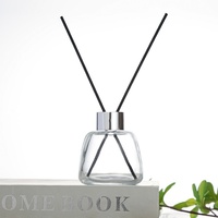 En stock, livraison rapide, flacon diffuseur en verre transparent en forme de pomme de 100 ml avec bouchon à vis doré