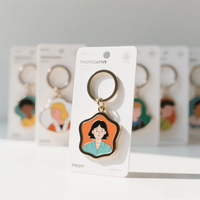 Llavero de Esmalte de Lujo Vintage con Diseño de Dibujos Animados, Logotipo Personalizado, Aleación de Zinc, Impermeable, Ligero, Diseño Personalizado