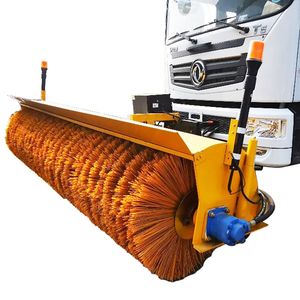 Balai à neige rotatif hydraulique à angle réglable, brosse en fil d'acier et nylon pour pelle compacte, idéal pour l'hiver, prix bas - Product Image 6