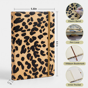 Diario Personalizzato con 200 Pagine Bianche, Copertina Rigida con Stampa Leopardata e Cinghia - Product Image 2
