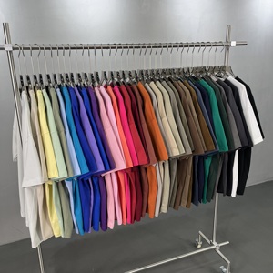 Custom Distress Patch Embroidered <b>Logo</b> Oversized Boxy Fit T-Shirt Men's Street Style Cotton Short Sleeve T shirt For Men - Product Image 3