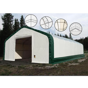 Tente de stockage en tissu à double structure robuste, tente industrielle avec couverture en PVC pour ateliers et logistique en extérieur - Product Image 5