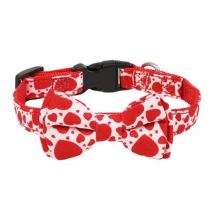 Colliers pour chats à motif de cœurs mignons avec nœud papillon, boucle réglable, pour petits chats, style tendance pour la Saint-Valentin, toutes saisons - Product Image 5