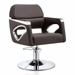 Sillón de Barbería Hidráulico Clásico Reclinable Marrón, Muebles de Salón, Equipo de Barbería - Product Image 1