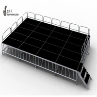 Scène de spectacle entièrement soudée et au design innovant, taille personnalisable, installation facile, structure en aluminium, plateforme de scène réglable en hauteur